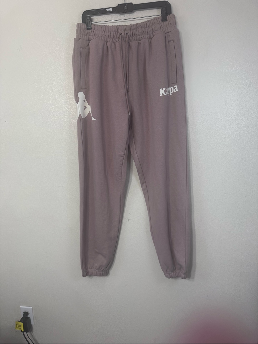 Kappa Mauve Logo Jogger Sweatpants Size Xl Nwt Regular Fit Streetwear — image 2 of 8